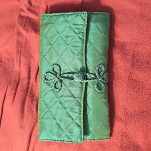 Crabtree & Evelyn makeup bag cosmetic skincare travel case organizer green